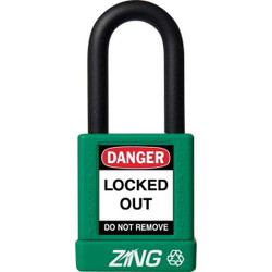 Zing Lockout Padlock,KD,Green,1-3/4"H 7034