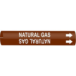 Brady Pipe Marker,Natural Gas,2 in H,2 in W 4349-C