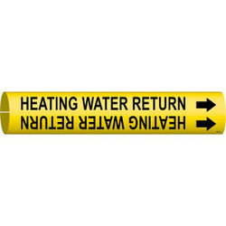 Brady Pipe Marker,Heating Water Return 4072-D