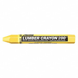 Markal Lumber Crayon, Yellow, 1/2" Size, PK12 80351