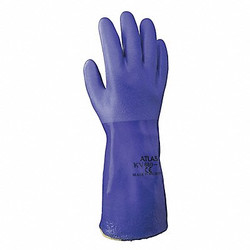 Showa Chem Restnt Gloves,Blue,Sz M,PR KV660M-08