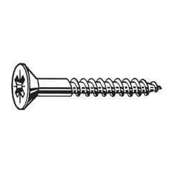 Manufacturer Varies Wood Screw,Flat,#8,1in,SST,Phillps,PK100 U51876.016.0100