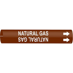 Brady Pipe Marker,Natural Gas,7/8in H,7/8in W 4349-B