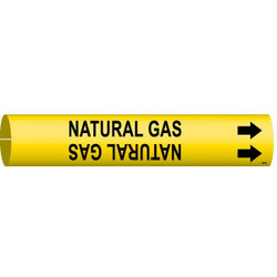 Brady Pipe Marker,Natural Gas,7/8in H,7/8in W 4097-B