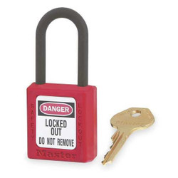 Master Lock Lockout Padlock,KD,Red,1-3/4"H 406RED