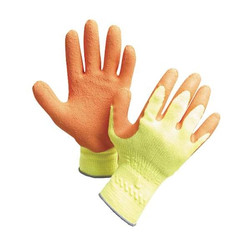 Showa Coated Gloves,Orange/Hi-Vis Yellow,M,PR  317M-08