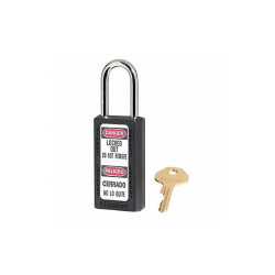 Master Lock Lockout Padlock,KD,Black,3"H 411BLK