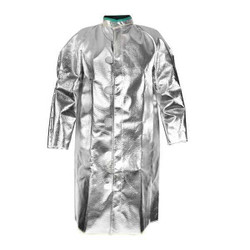 National Safety Apparel Aluminized Coat,L,Carbon Kevlar(R) C22NLLG45