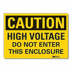 Lyle High Voltage Caution Rflctv Labl,3.5x5in LCU3-0378-RD_5x3.5