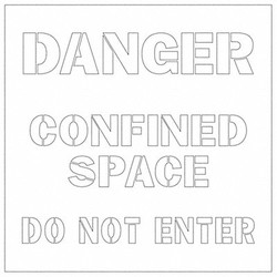 Electromark Stencil,Dnger Confined Space Do Not Entr Y618520