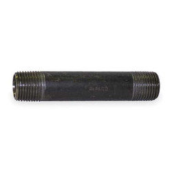 Beck Black Pipe Nipple,Threaded,4x4 In 0332652403