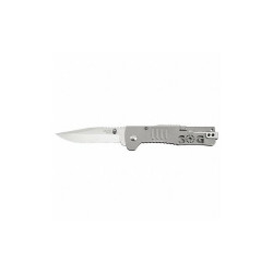 Sog Folding Knife,Clip Point,Satin,3-3/16 In SJ31-CP