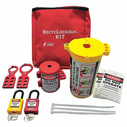 Zing PortableLockoutKit,Filled,Electrical,Red 7121