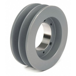 Sim Supply V-Belt Pulley,Detachable,2Groove,5.75"OD  542B