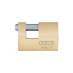 Abus Keyed Padlock, 55/64 in,Rectangle,Gold 82/70 KD