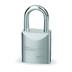 Master Lock Keyed Padlock, 29/32 in,Rectangle,Silver 7050KA