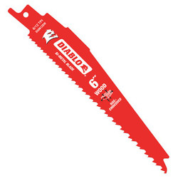Diablo ReciproSawBlade,L:6",TPI:6/12,PK25 DS0612BW25