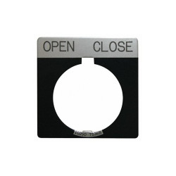 Eaton Legend Plate,Square,Open Close,Black 10250TS43