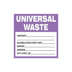 Brady DOT Handling Label,Waste,6" W,PK100 60362