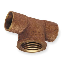 Nibco Tee,LL Cast Bronze,1-1/2" Tube,CxCxFNPT 712RLF-1121121