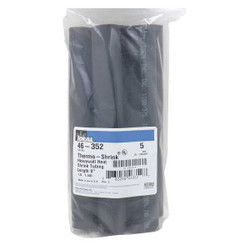 Ideal Shrink Tubing,9 in,Blk,1.1 in ID,PK5  46-352