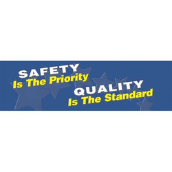 Accuform Safety Banner,28in x 96in,Poly Sheeting MBR866