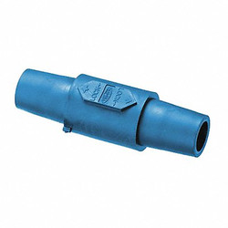 Hubbell Double Connector,300/400A,Blue HBLDFBL