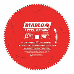 Diablo Circular Saw Blade,14 in Blade,90 Teeth D1490CF
