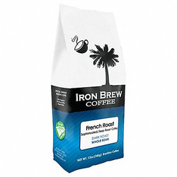 Iron Brew Coffee,French Roast,Caff,Whole Bean B-12FRWB