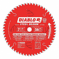 Diablo Circular Saw Blade,7 1/4 in,56 Teeth D0756F