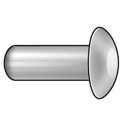 Manufacturer Varies Semi-Tubular Rivet,1/4" L,.12" dia,PK100 TAC0808-100