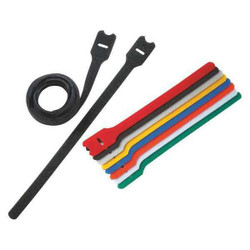 Panduit Hook-and-Loop Cable Tie,8 in,Black,PK10 HLT2I-X0