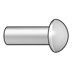 Manufacturer Varies Solid Rivet,2 in L,Dome,PK30 350832-0