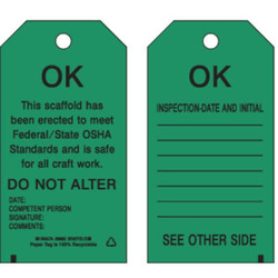 Brady Tag,5 3/4 in H,3 in W,Paper,PK100 86682