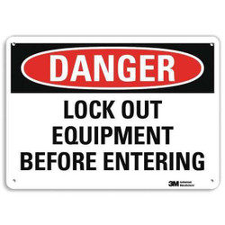 Lyle Danger Sign,10 in x 14 in,Aluminum U3-1763-RA_14X10