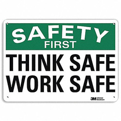 Lyle Safety Sign,10 inx14 in,Aluminum U7-1255-RA_14X10