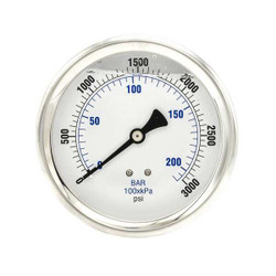 Pic Gauges Pressure Gauge,1/4 in. NPT,4 in. 202L-404P