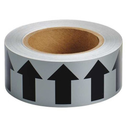 Brady Arrow Tape,Gray,2in W,90ft Roll L 91419