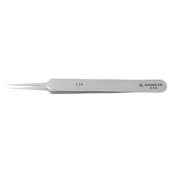 Excelta Tweezer,Very Fine,4-1/4in. L,1/64in. Tip 5-SA