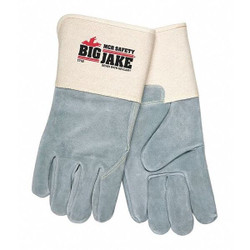 Mcr Safety Leather Gloves,Gray,XL,PK12 1718