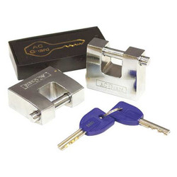 Ac Guard Keyed Padlock,2 in,Square,Silver,PK2 ACL