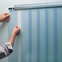 Kason Curtain Kit,38" x 84",0.06" Thick,6"Wide 401SA6063884