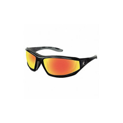 Mcr Safety Safety Glasses,Red/Fire Mirror RP21R