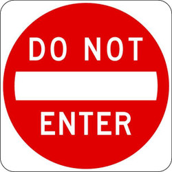 Lyle Do Not Enter Traffic Sign,24" x 24"  R5-1-24DA