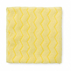 Rubbermaid Commercial Microfiber Cloth,16" x 16",Yellow,PK12 FGQ61000YL00