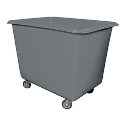 Royal Basket Trucks Cube Truck,HDPE,Gray,7.5 cu. ft. G06-GRX-PGA-4UNN