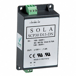 Solahd DC Power Supply,24VDC,1.3A,50/60Hz SCP30S24DN