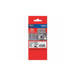 Brother Label Tape CTG,White/Clr,0.47in TZES135G
