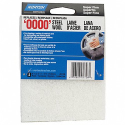 Norton Abrasives Steel Wool Pad,4 3/8 in W,5 1/2 in L,PK2 07660701726