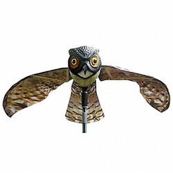 Bird-X Owl Decoy,7 in H,Black/Brown  OWL